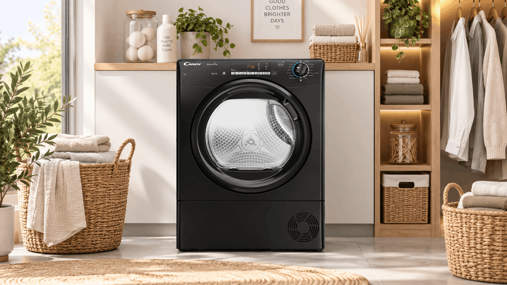 Sèche linge Frontale CANDY CROE C9TBEB-80 à Condensation 9 kg - Noir